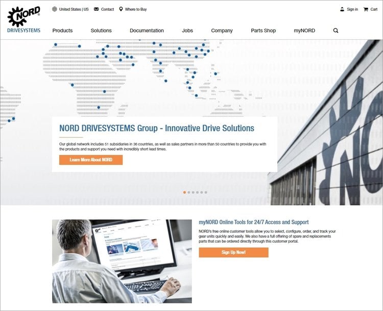 NORD DRIVESYSTEMS Launches New Website to Better Serve Customers